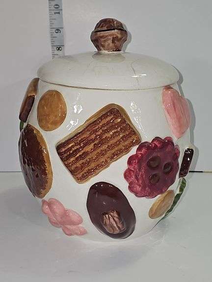 Vintage 1950s "Cookies All Over" Cookie Jar