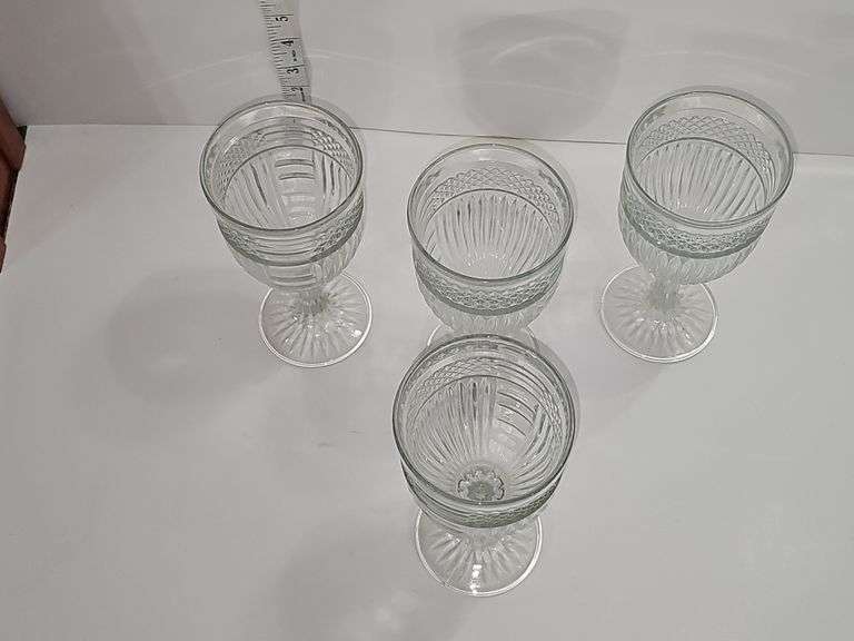 Libbey Radiant water goblets.