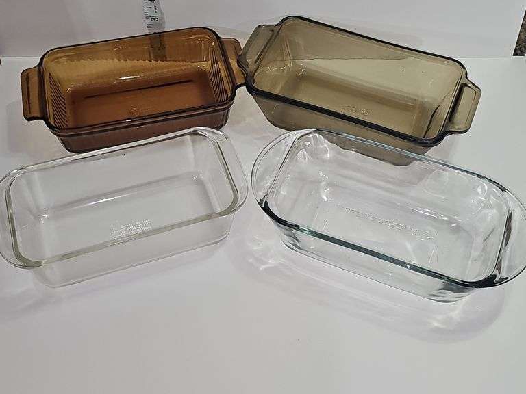 4 Glass Loaf Pans