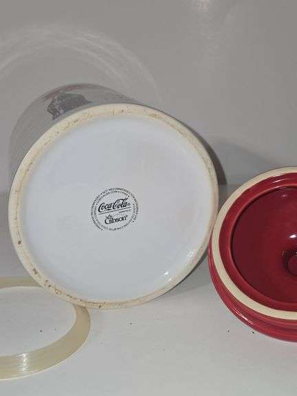 Vintage 1990s Coca-Cola Big King Size Ice Cold ceramic cookie jar.