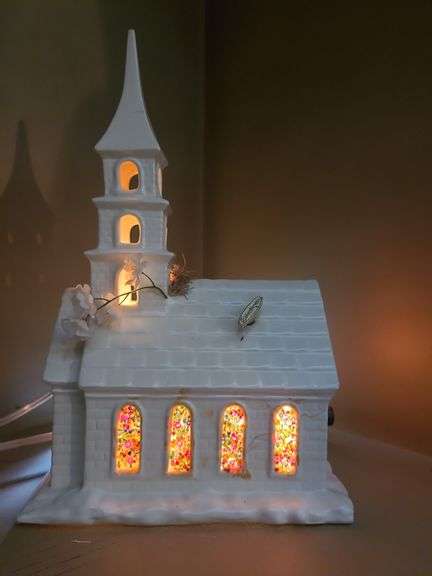 Musical Light up Ceramic Church