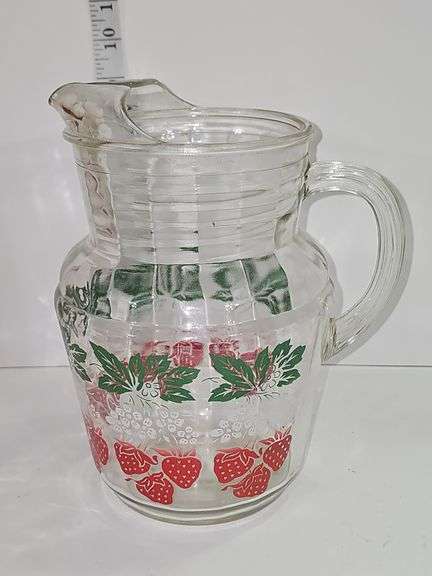 Vintage Strawberry Pitcher