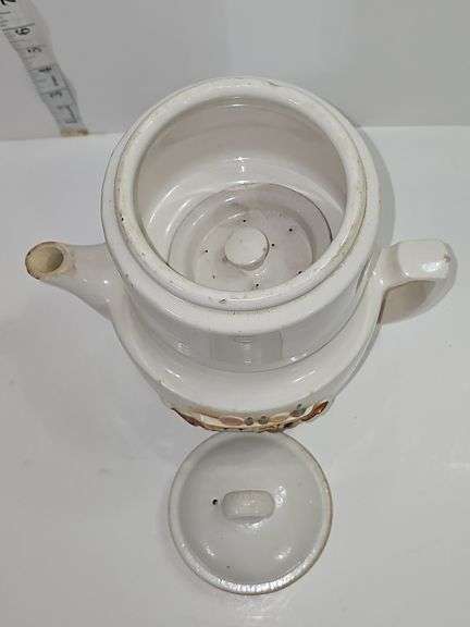 Porcelier Coffee Maker MCM Drip Hot Water Tea Brewing White Fireplace