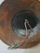 Copper umbrella stand, copper coal scuttle, vintage fireplace accessory