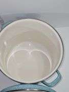 Paula Deen 12-quart enamel-on-steel covered stockpot.