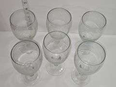 Water Goblet clear glass set