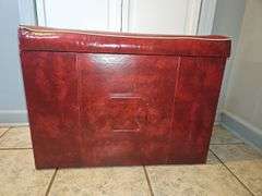 Red Vinyl storage trunk