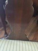 Table, 3 leaves. Includes 1 capatins chair & 5 dining chairs