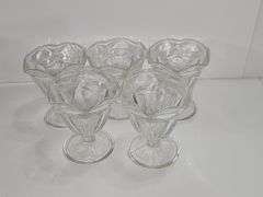 Sherbet & ice cream glasses (clear glass)