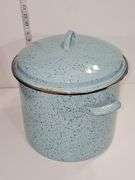 Paula Deen 12-quart enamel-on-steel covered stockpot.