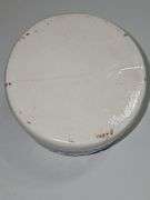 Baby Blue & White Ceramic Salt container with lid