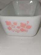Vintage PYREX Pink Gooseberry refrigerator dish set.