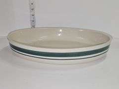 Bonabry Basics Stoneware Pottery Au Gratin Casserole Poland Green Collection