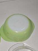 Vintage PYREX casserole dish in the "Forest Fancies" pattern.