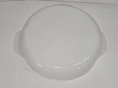 Vintage Anchor Hocking Fire King casserole dish with a blue cornflower pattern.