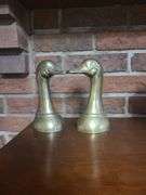 Vintage brass duck head bookends.