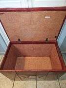 Red Vinyl storage trunk