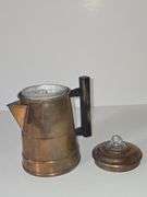 Copper tea/coffee pot with wooden handle