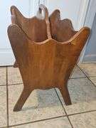 Vintage Wooden Magazine Rack