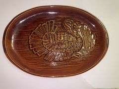 Vintage McCoy turkey platter.