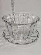Cleat glass serving bowl & platter