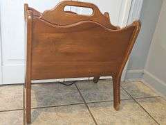 Vintage Wooden Magazine Rack