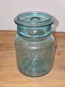 Wooden cutting board and vintage kitchen items