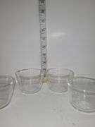 Clear glass serving bowl & clear glass sauce cups