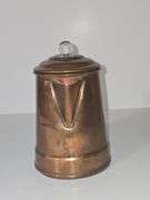 Copper tea/coffee pot with wooden handle