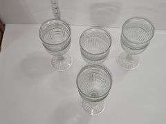 Libbey Radiant water goblets.