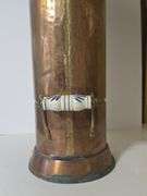 Copper umbrella stand, copper coal scuttle, vintage fireplace accessory