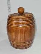 "Whiskey Barrel" cookie jar.
