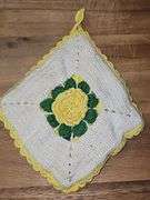 Wooden cutting board and vintage kitchen items