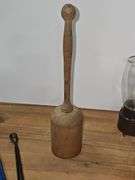 Wooden cutting board and vintage kitchen items