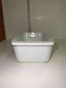 Vintage PYREX loaf pan in the "Snowflake Garland"