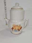 Porcelier Coffee Maker MCM Drip Hot Water Tea Brewing White Fireplace