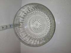 Clear glass serving bowl & clear glass sauce cups