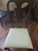 Table, 3 leaves. Includes 1 capatins chair & 5 dining chairs