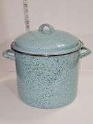Paula Deen 12-quart enamel-on-steel covered stockpot.