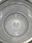 Clear glass serving bowl & clear glass sauce cups