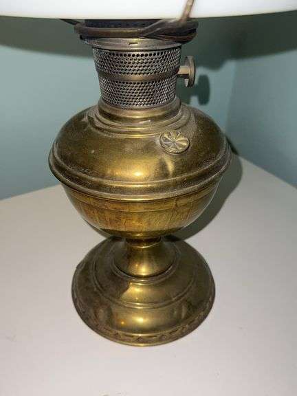 Brass oil lamp