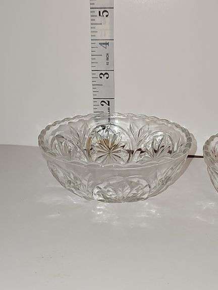 Vintage Medallion Clear 4" Glass Bowl