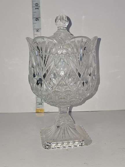 Gorgeous Shannon Crystal Pedestal Candy Dish