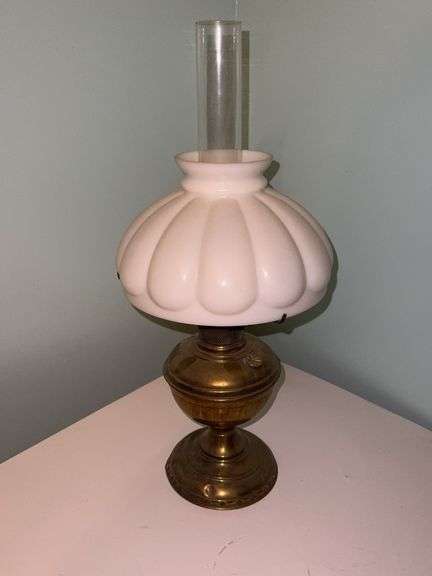 Brass oil lamp