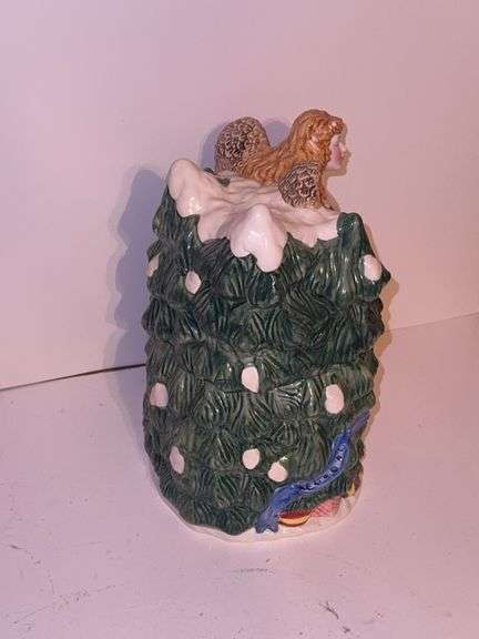 Christmas Angel Ceramic Cookie Jar