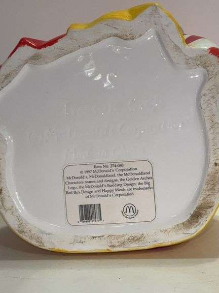 1997 McDonald's Ronald McDonald Ceramic Cookie Jar