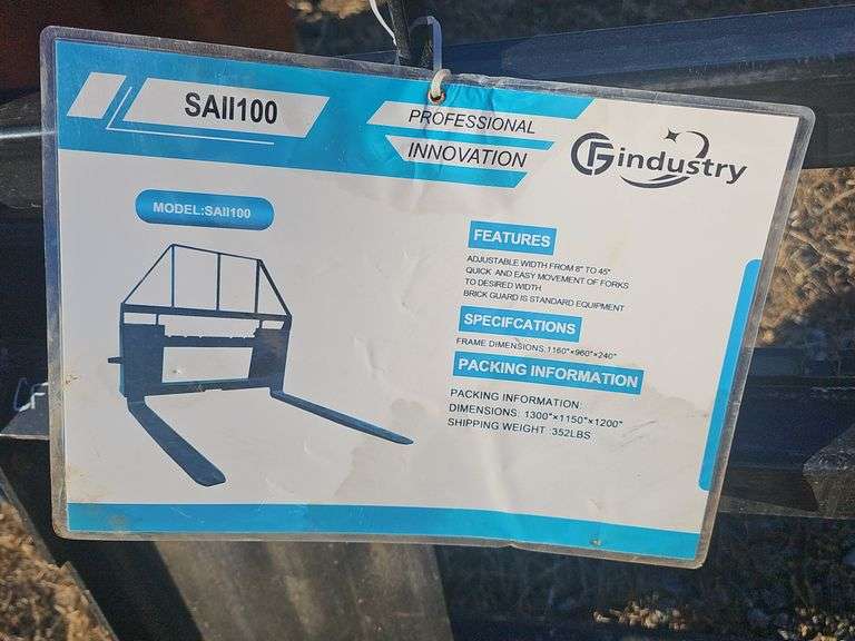 CFG Industrial Skid Steer Pallet Forks