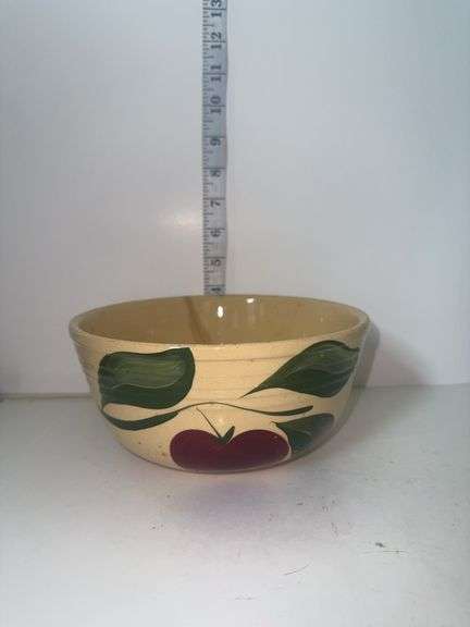 2 yellow stoneware bowls