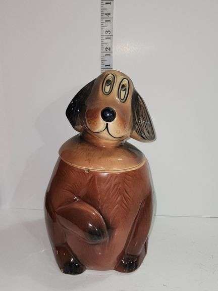Vintage begging puppy cookie jar