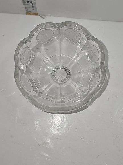 Fostoria Avon Glass Coin 91st Anniversary Candy Bowl Dish Footed Vintage 1977